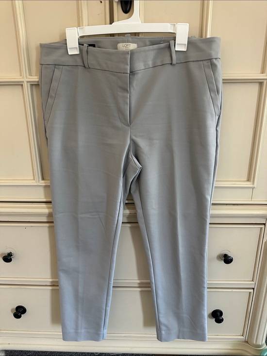 LOFT Pants - LOFT light Gray Tailored Ankle Pants